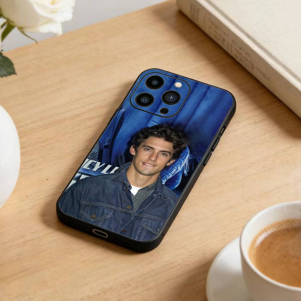 Milo Ventimiglia Phone Case For iPhone17,16,15,14,13,12 Plus,Max Soft Silicone Black Cover