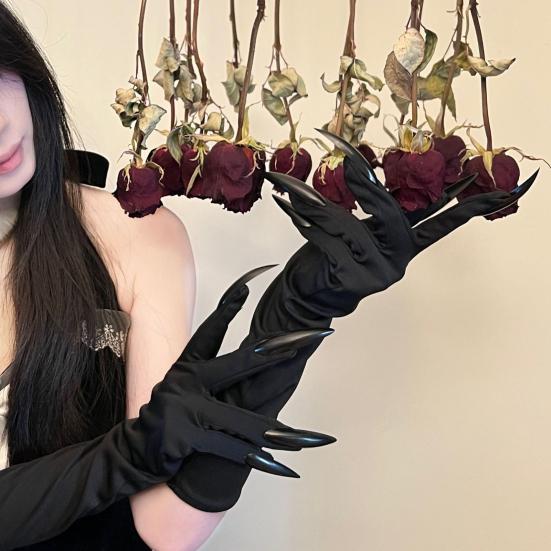 Halloween Claw Gloves Women Paw Gloves with Long Fingernails Cat