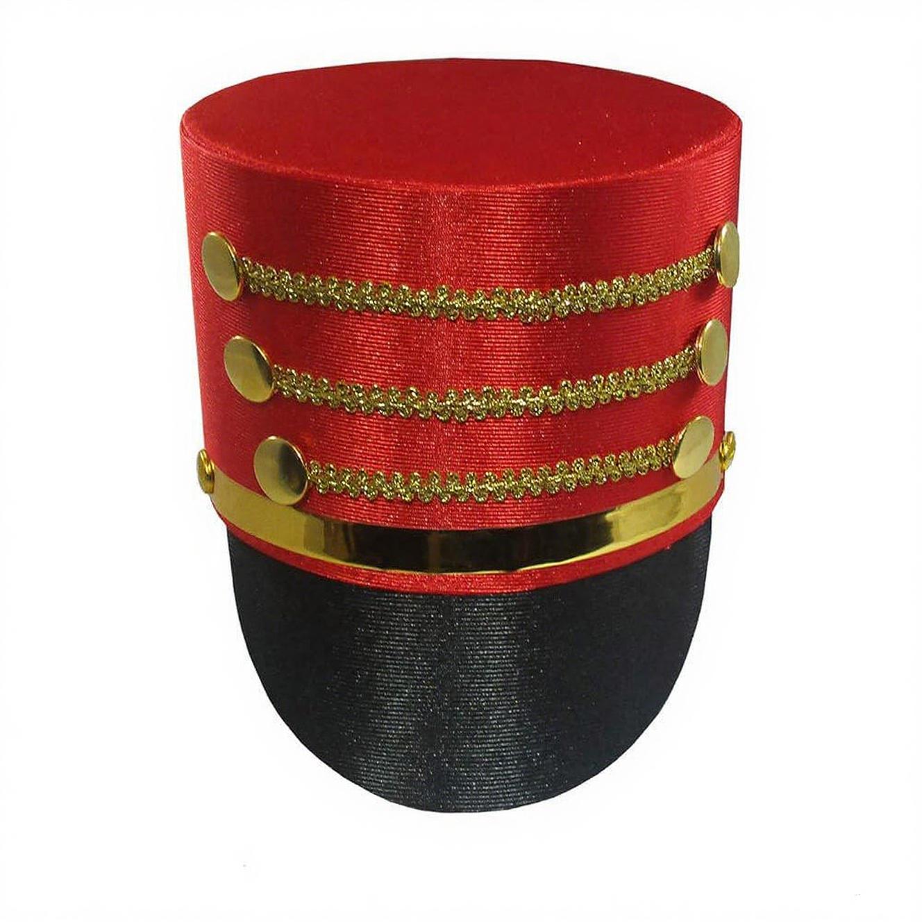 

Drum Major Master Hats Marching Band Hat Military Royal Soldier Top Cap Halloween Performance Hat-nutcrackers Costume Accessorie красный