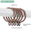 METERXITY Red Bronze Curtain Rings with Metal Rings for Curtain Inner Diameter Drapery Rings for Hanging and Towels 40-Pack Eyelets, Rust-Resistant