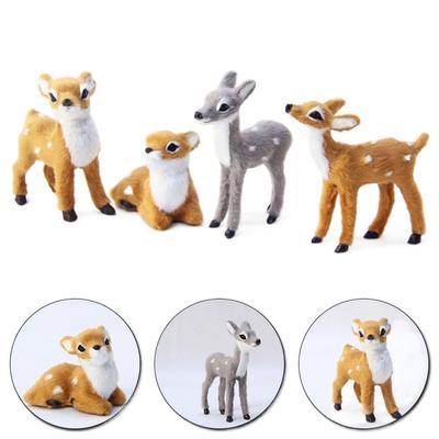 Modèle Animal Jardins Miniatures Cerf de Noël Cerf de Simulation Animal Cerf Cerf Sika Ornements de Cerf