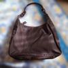 [Rare] Nylon One Shoulder Bag Tortoiseshell Chain Brown