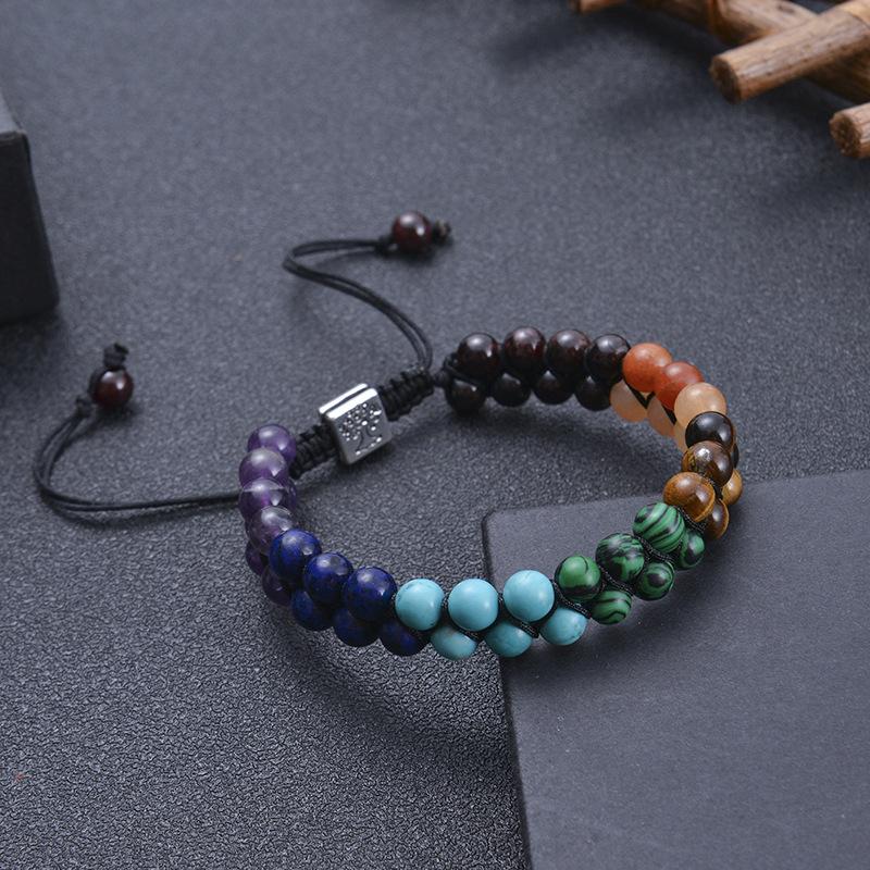 

JYL TS Bracelet Double-Layer Life Tree Braided Nurtures Wisdom & Spiritual Peace 6mm-seven vein туманный розовый
