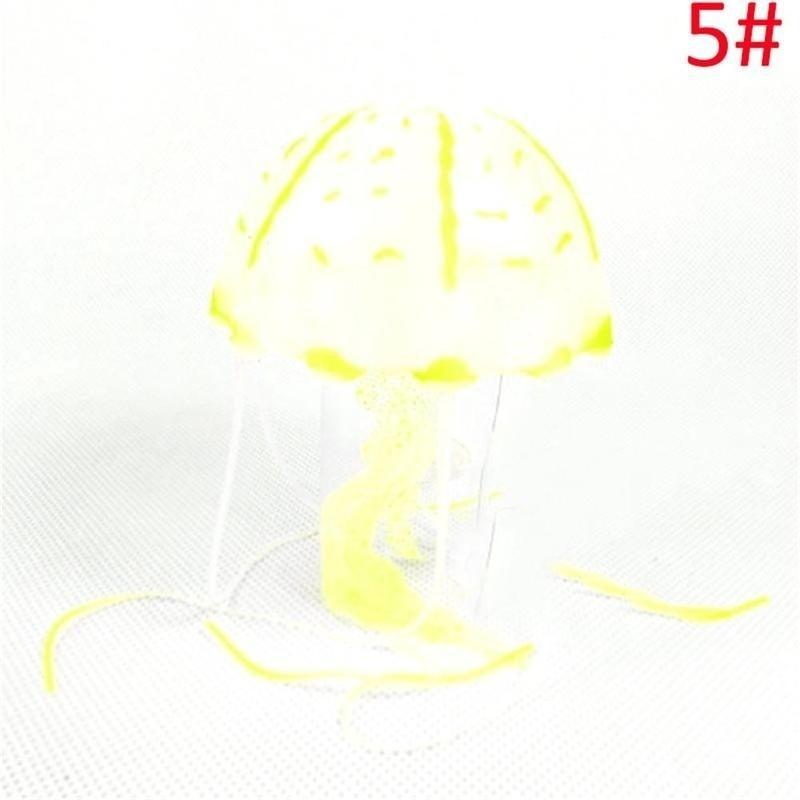 1PC Artificial Glowing Jellyfish Fake Fluorescent Effect Aquarium Fish Tan Ornament Beauty Bar Party