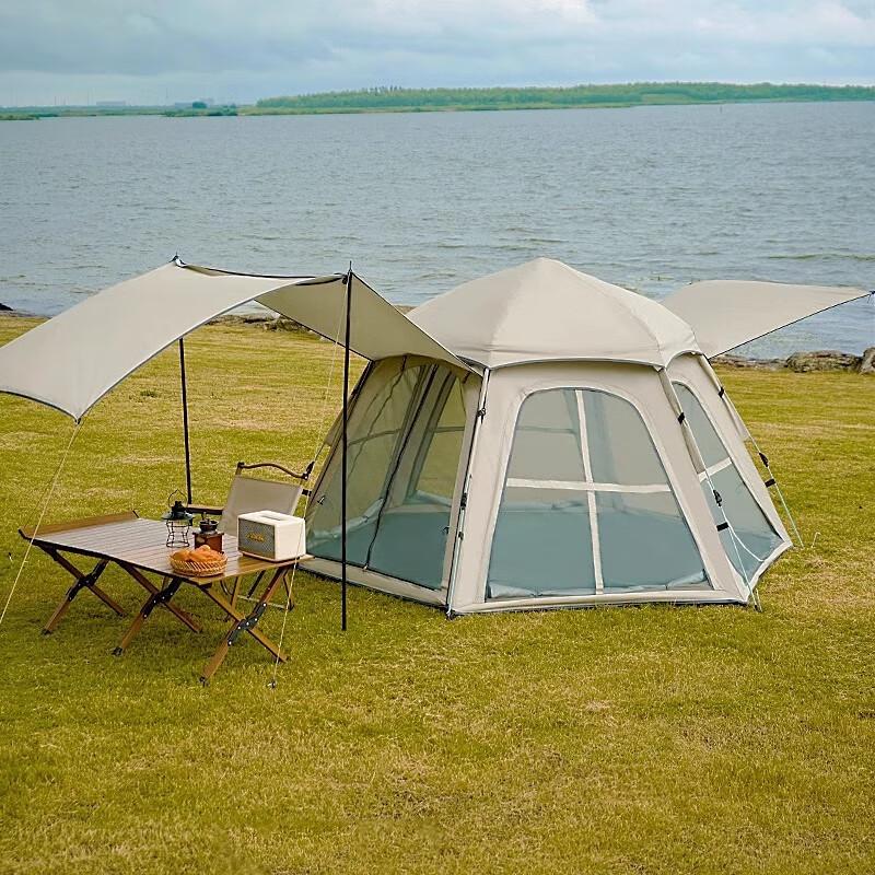 Jun Kaiwei Outdoor Hexagonal Camping Tent 240x210x135 CM