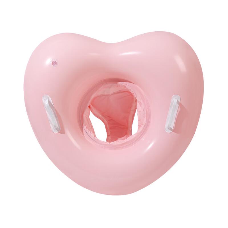 Pink Heart Glitter Inflatable Baby Seat Float