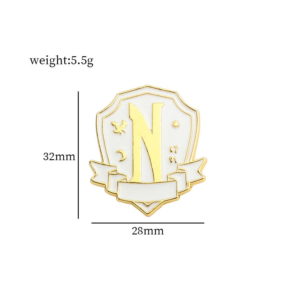 Hot Selling Wednesday Metal Badge Wednesday Alloy Paint Brooch