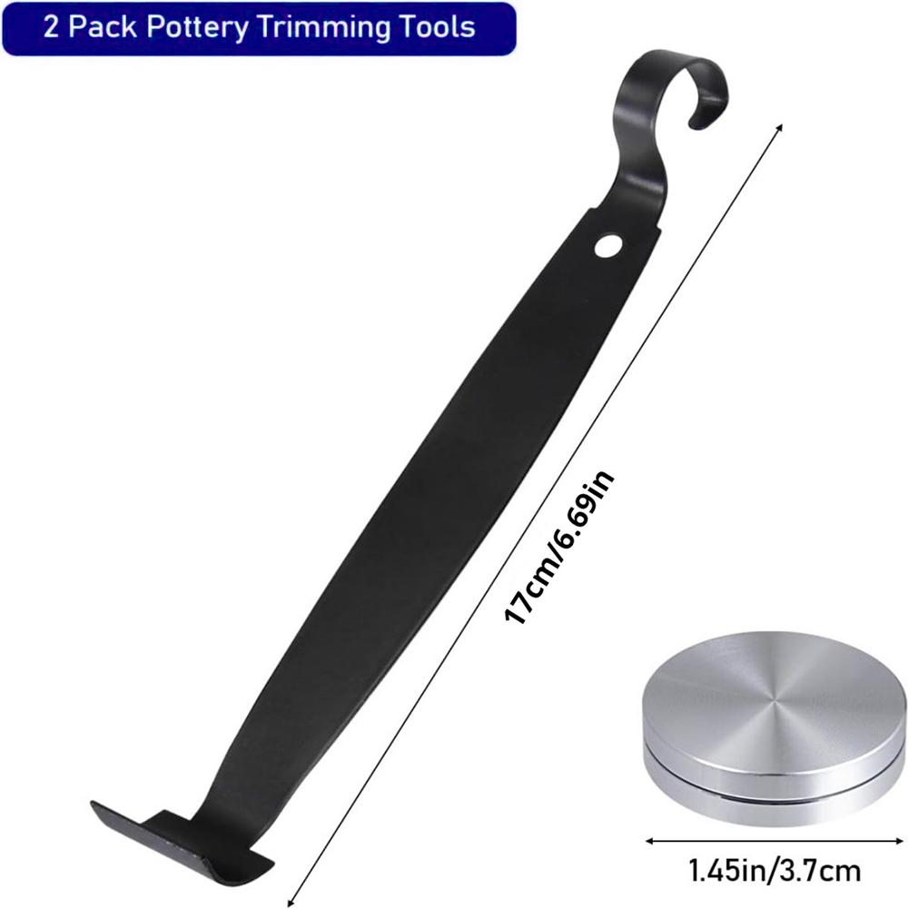 Dual-Head Pottery Tools Set Pottery Trimming Tool Professional Clay Modeling Tool Iron Sculpture Tool Clay Carving Pottery DIY