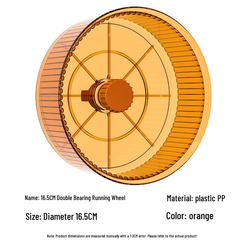 Extra Large Silent Hamster Running Wheel with Stand & Double Bearings - Includes Exercise Flywheel, One-Piece Design, Free Shipping