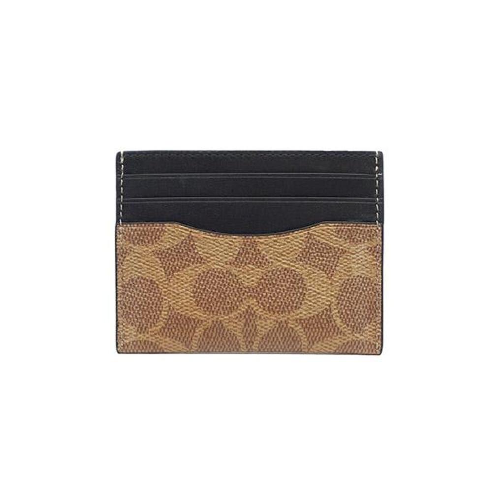 Coach Signature Slim Card Holder Brown CW366 NRX