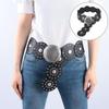 Hohlgürtel im westlichen Stil, übertriebener Cowboy-breiter Scheibengürtel, Scheibengürtel für Damen