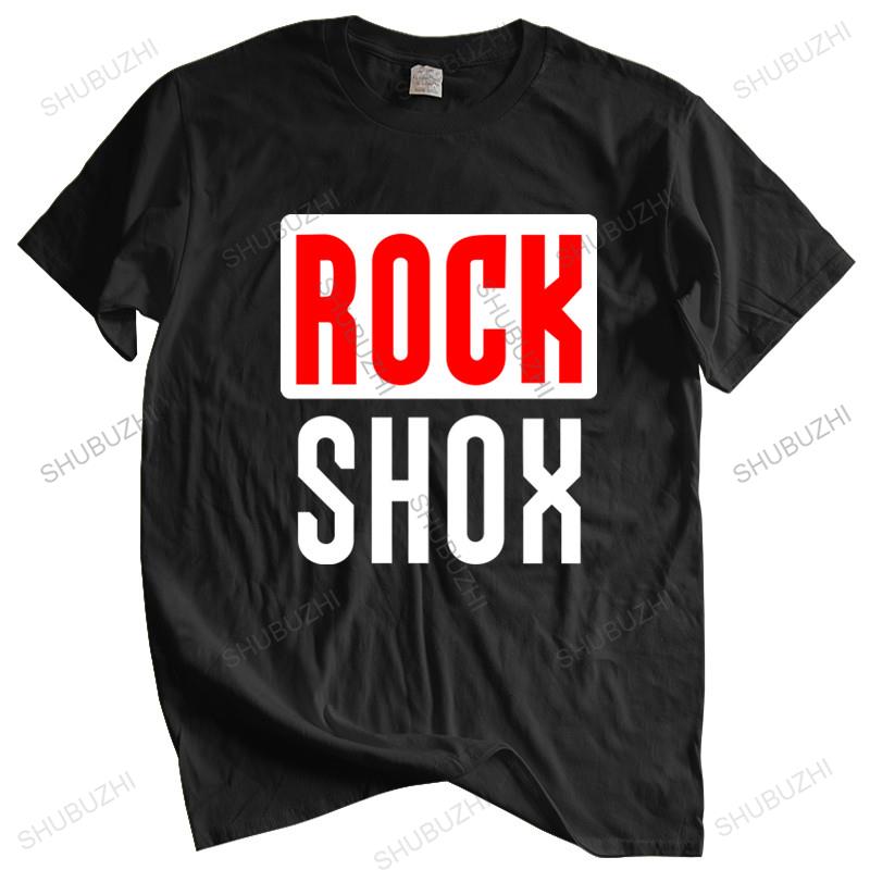 T-shirt Men O-neck Hot Sale Rockshox Rock Shox Shock Suspension Mountain Mtb T Shirt Male Cotton Tee-shirt Bigger Size