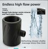 High Pressure Vortex Shower Head for Men Circular Spiral Water Flow Strong Sensation Fast Speed Shower for Personal Relaxation