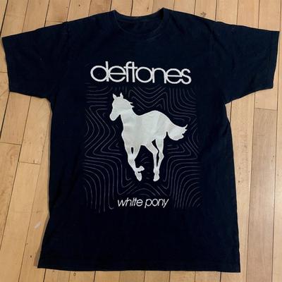 Rare Deftones White Pony T-shirt, Unisex Black Cotton T-shirt, Size S-5XL Unisex T-Shirt