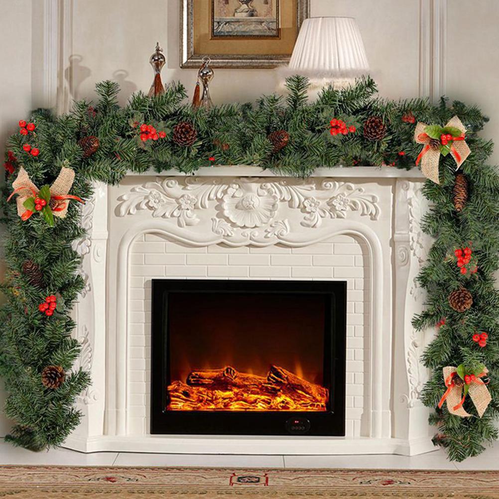 1.8m Red Berry Christmas Garland Thickened Xmas Decoration Vine for Home Party Holiday Decor