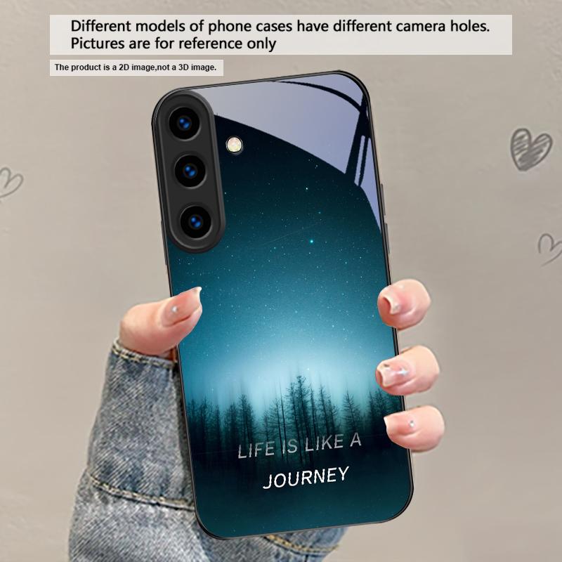 

Lake Aurora Ice Surface For Samsung Galaxy S20 S21 S22 S23 Plus S24 FE S25 Ultra S26 Edge S25+ S20+ S22+ Black Glass Phone Case Galaxy S26