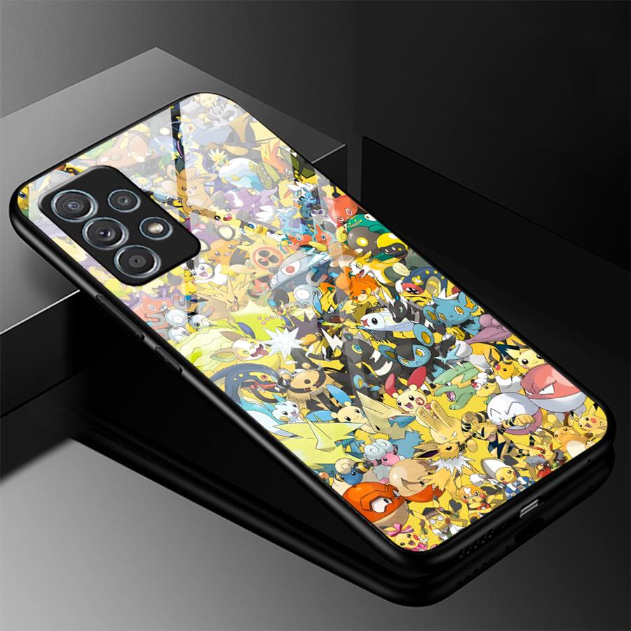 

Phone Cover Glass Case for Samsung Galaxy A56 A25 A16 A34 A13 73 A55 A36 A06 A54 A32 A14 A24 A23 A26 A15 A05 A04 Pokemon Pikachu Galaxy A24 4G