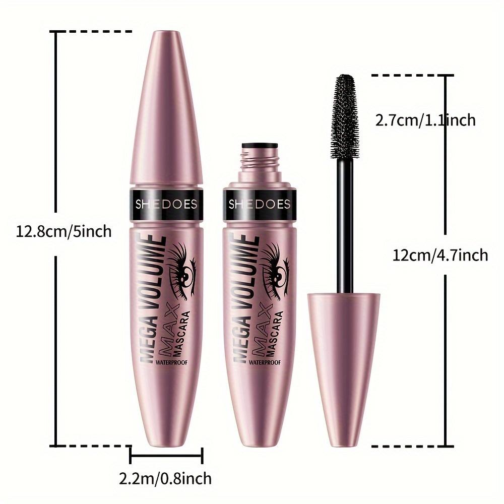 Black Waterproof Curling Mascara Intense Wear Smudge-Free Sweat-Resistant Volumizing Lengthening Eyelash Makeup for All-Day Bold Definition
