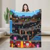 National Game Anime Flannel Throw Blanket Pixel Games Cartoon for Bedroom Knitted Blanket Outdoor Soft Breathable