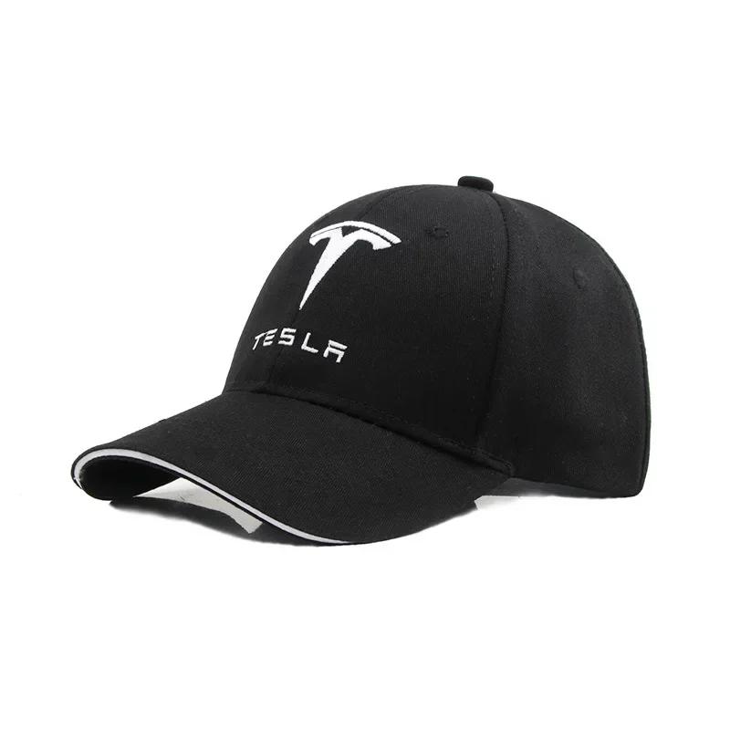 

Автомобильная наклейка Tesla Четыре сезона Повседневная для Tesla Бейсболки Вышивка Мужчины Женщины Гонки Snapback Кепка от солнца На открытом воздухе Спорт Бег