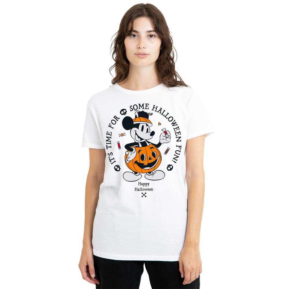 Disney Womens/Ladies Mickey Mouse Pumpkin T-Shirt