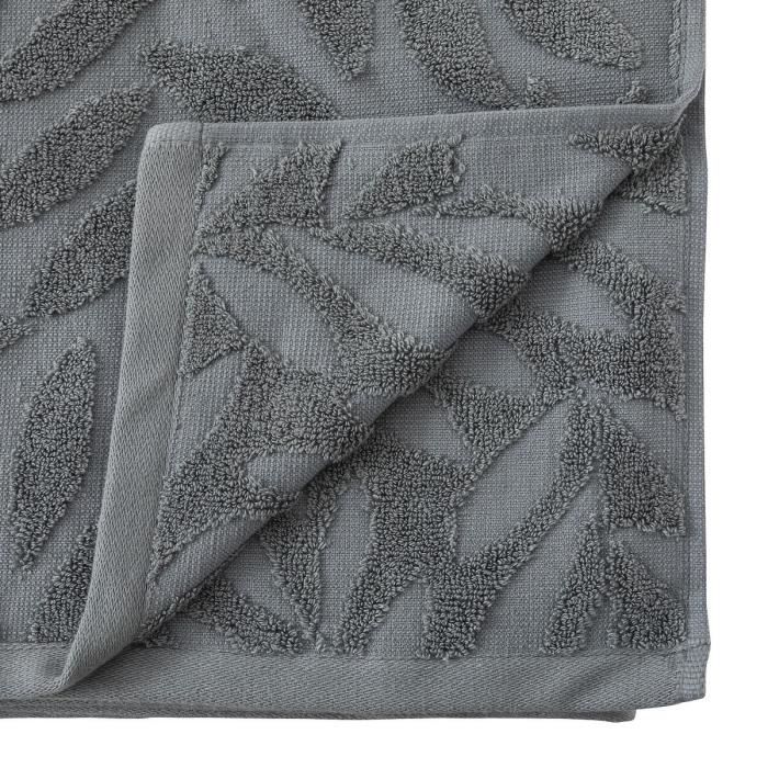 Drap de bain - Ciselle - Anthracite - 100 x 150 cm - 100% coton tencel - Finition jacquard