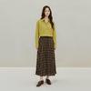 INMAN Retro Pleated Plaid A-Line Skirt