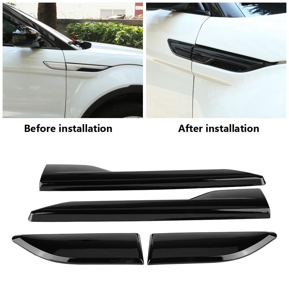 4Pcs Car Fender Side Air Vent Outlet Cover Trim for Land Rover Range Rover Evoque 2012 2018(#2)