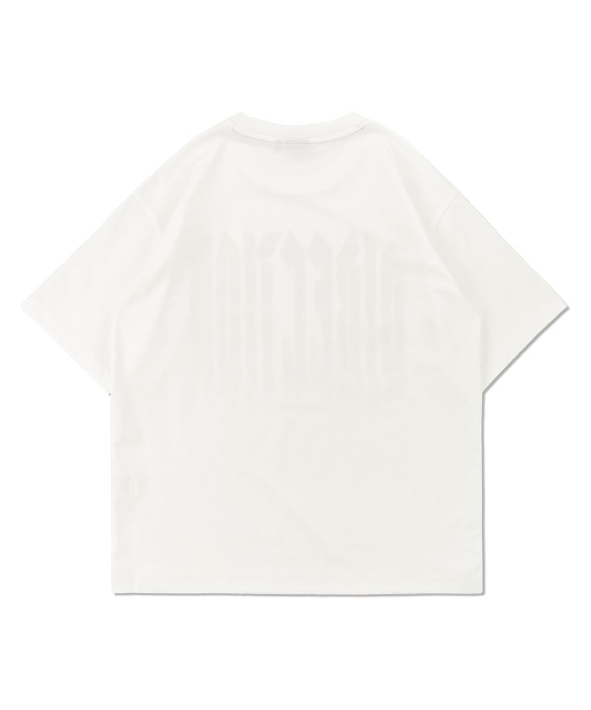 BUNKERBUSTER Shadow Gradient Typography Short Sleeve T-Shirt Mq2Tu255_Off White