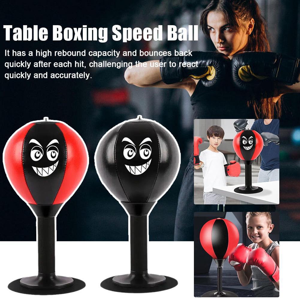 Kids Table Boxing Speed Ball Stress Relief Punching Bag Toy With Suction Cup Interactive Puzzle Toys For Adults And Children