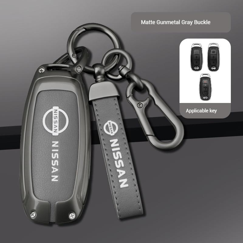 For Nissan Qashqai Juke X-Trail Patrol Leaf Altima Maxima Murano Tiida Teana Rogue Sentra Zinc Alloy Leather Car Key Cover Case
