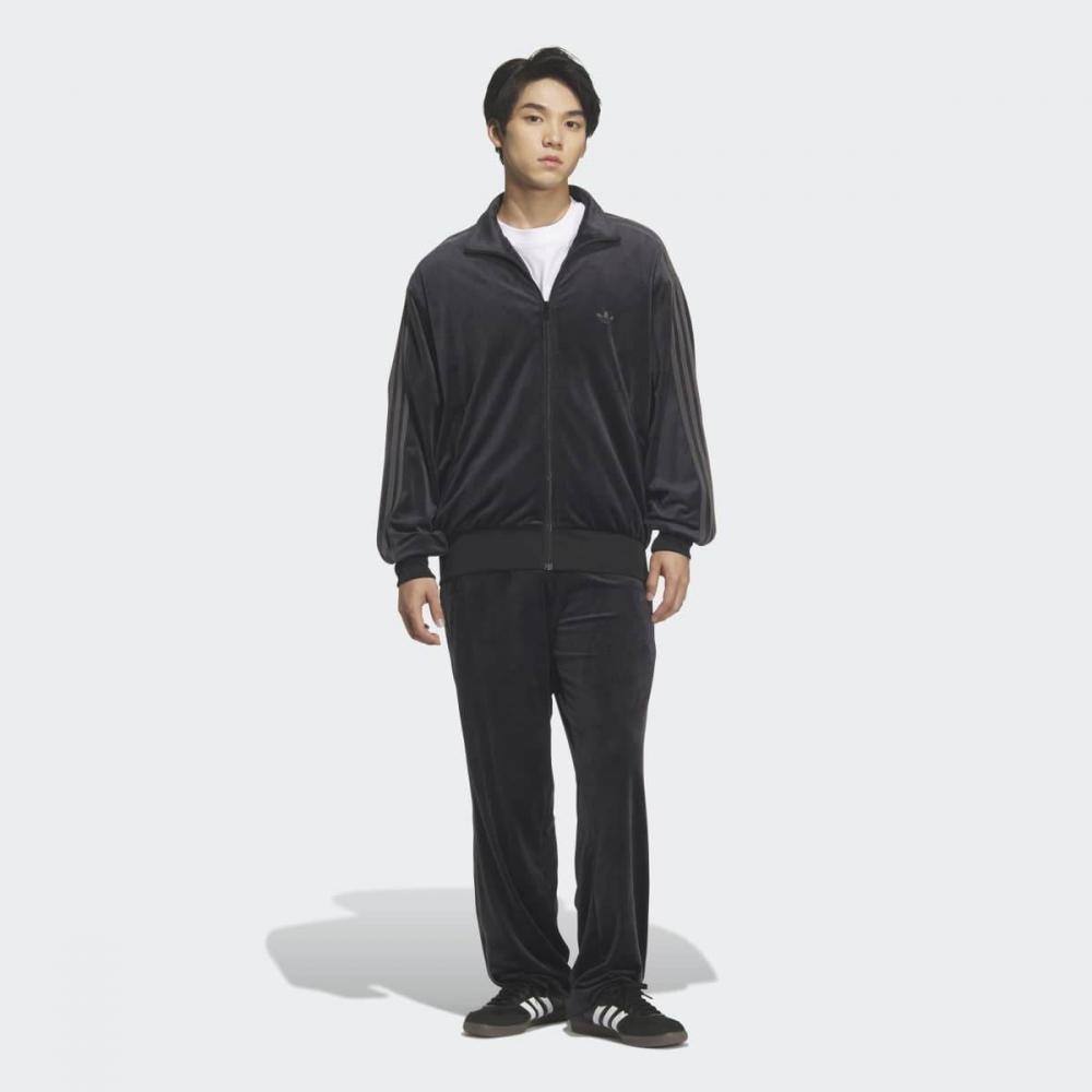 Adidas Stylish Velvet Loose Fit Firebird Track Top  Kq5474 