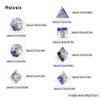 7 Pcs Blue Golden Number Sharp Edge Resin Dice Polyhedral Dice Suitable For Role-Playing Dice PropBoard Game