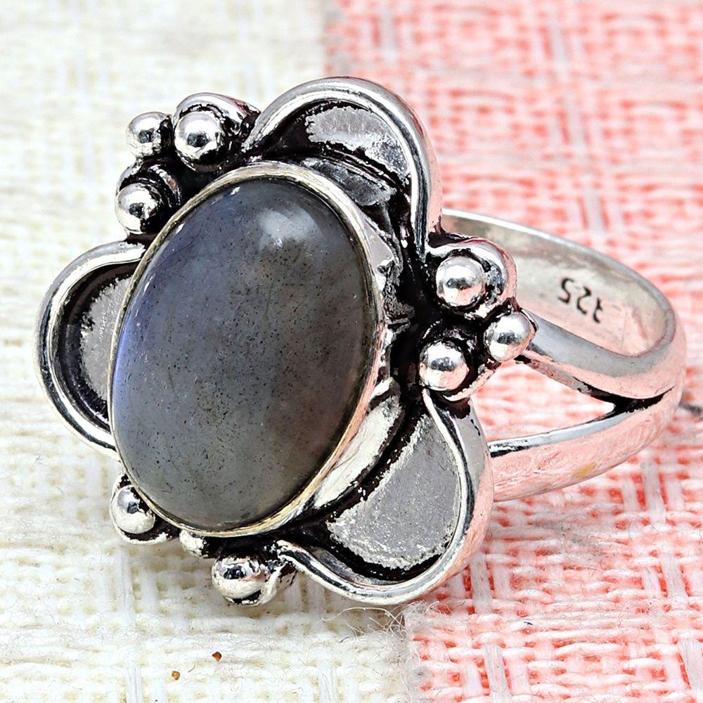 Labradorite Gemstone Handmade Silver Jewelry  "9"