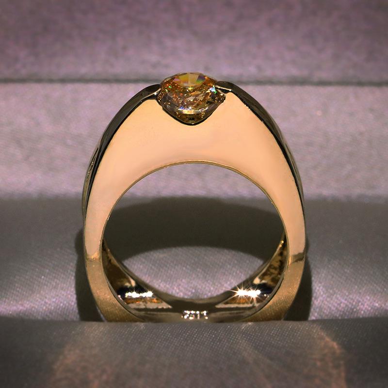 Inel Geometric de Înaltă Calitate cu Zircon Alb Aur Galben Inel de Nuntă Logodnă Petrecere Bijuterii Cadou Pentru Femei