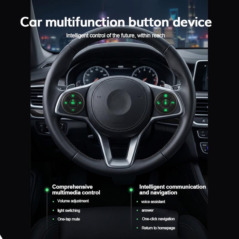 Steering Wheel Wireless Bluetooth-compatible Media Button Remote Controller 10 Keys Car DVD Music Player for Car Motorcycle Bike
