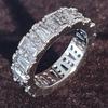 Dai Xi AAA Zircon Irregular Diamond Ring - European & American Style
