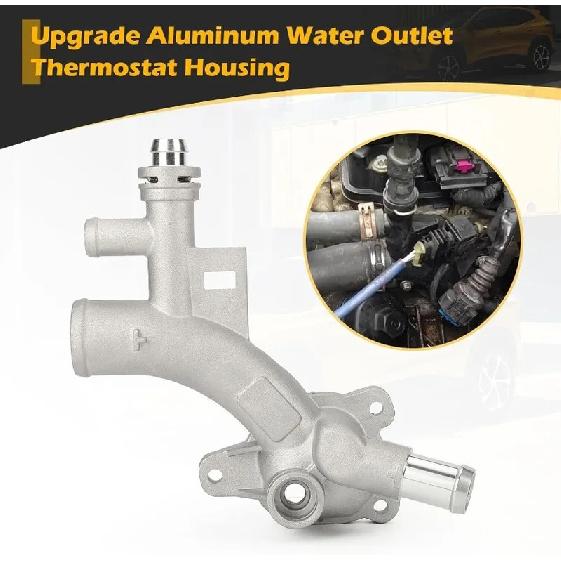Aluminum Coolant Thermostat Housing Water Outlet & Inlet Hose For Chevrolet Cruze Sonic Trax Buick Encore 1.4L 25193922 55565334