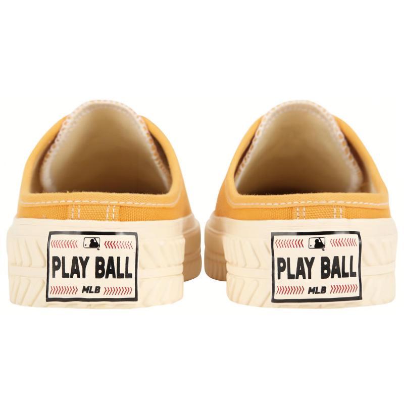 MLB Play Ball Los Angeles Dodgers Slip-Resistant Low-Top Canvas Shoes Unisex Orange Yellow Sneakers 32SHS1011-07D