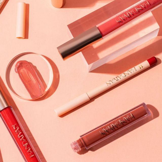 

HANDAIYAN - Matte Liquid Lipstick & Lip Pencil Set - 12 Colors 12# (Lip Glaze*3ml & Lip Pencil*1.2g)