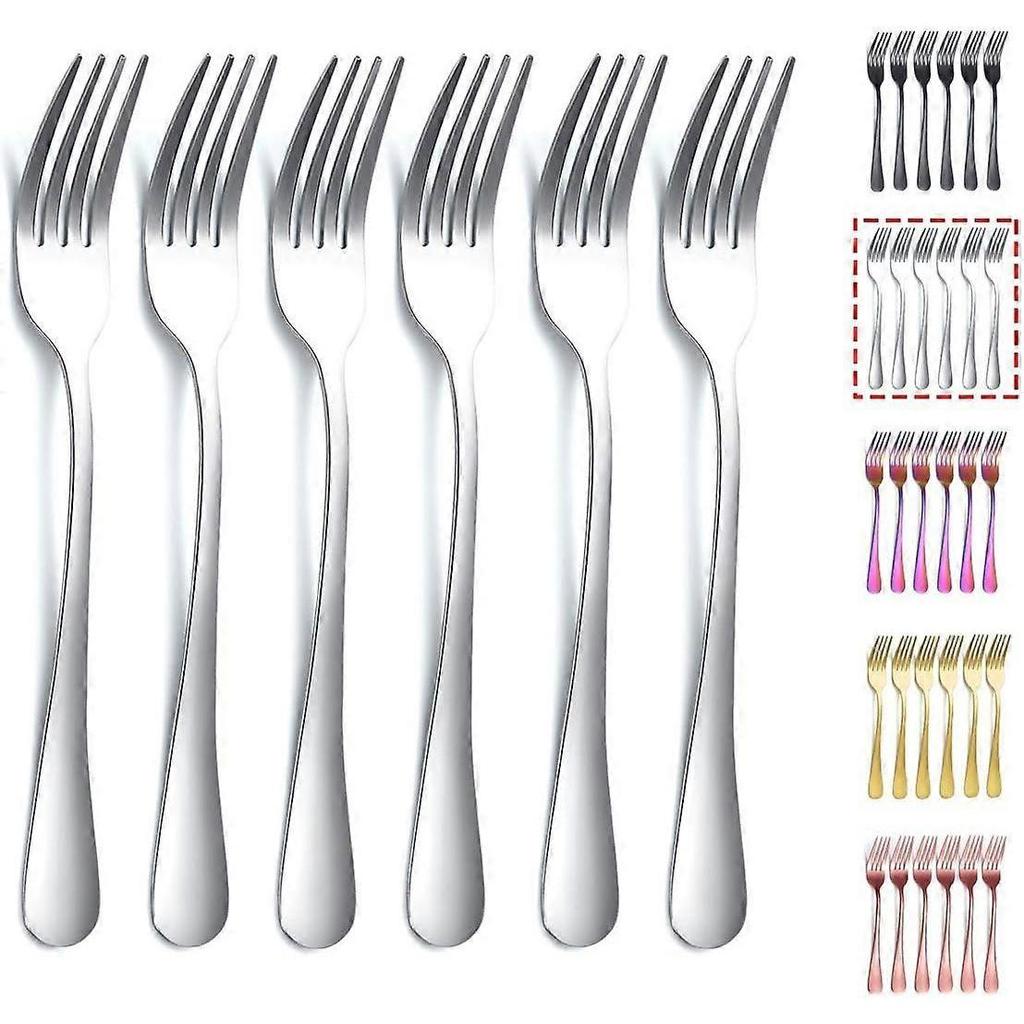 Abendgabeln 6 Stück, Edelstahl 20cm Gabeln Besteck, Tafelgabeln Set von 6