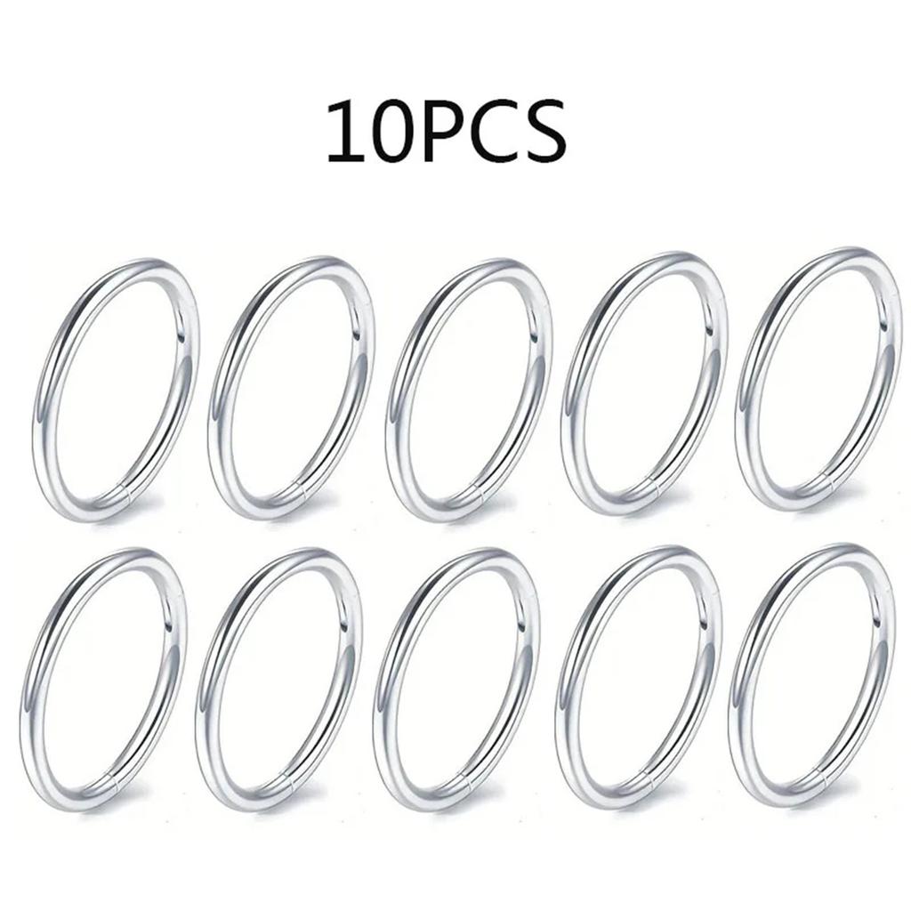5-10 Pcs 16G Stainless Steel Hinged Nose Ring Clicker for Septum Tragus Helix Cartilage Daith Rook Piercing Jewelry