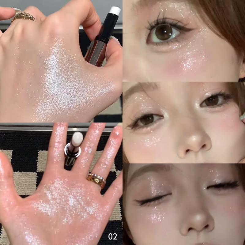 HERORANGE Rhythm Highlighter Stick: Crushed Diamond Shimmer, Pearlescent Under-eye Shadow & Natural Contouring Pencil 1.5g