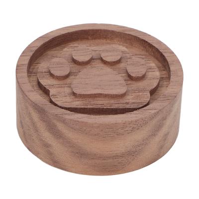 Round Wooden Aromatherapy Diffuser Portable Small Wooden Essential Oil Diffuser for Home Car Office