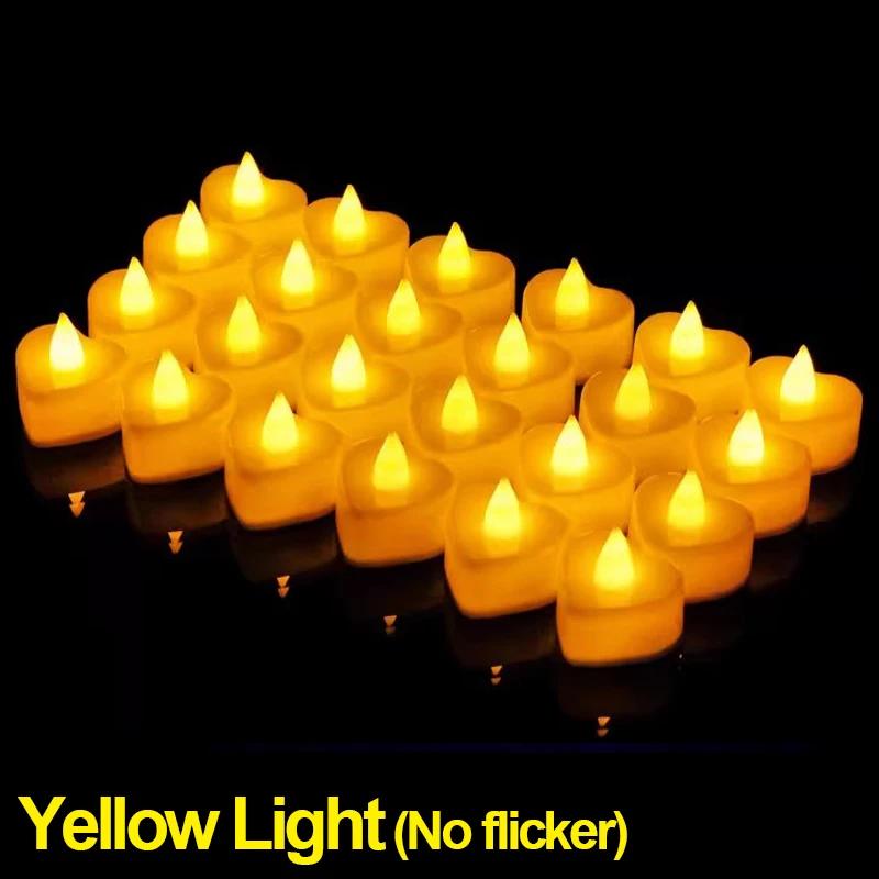 

Романтичные светодиодные свечи в форме сердца на батарейках, беспламенные свечи для чая, украшения на Рождество, свадьбу, день рождения, вечеринку, настольная лампа 3Pcs