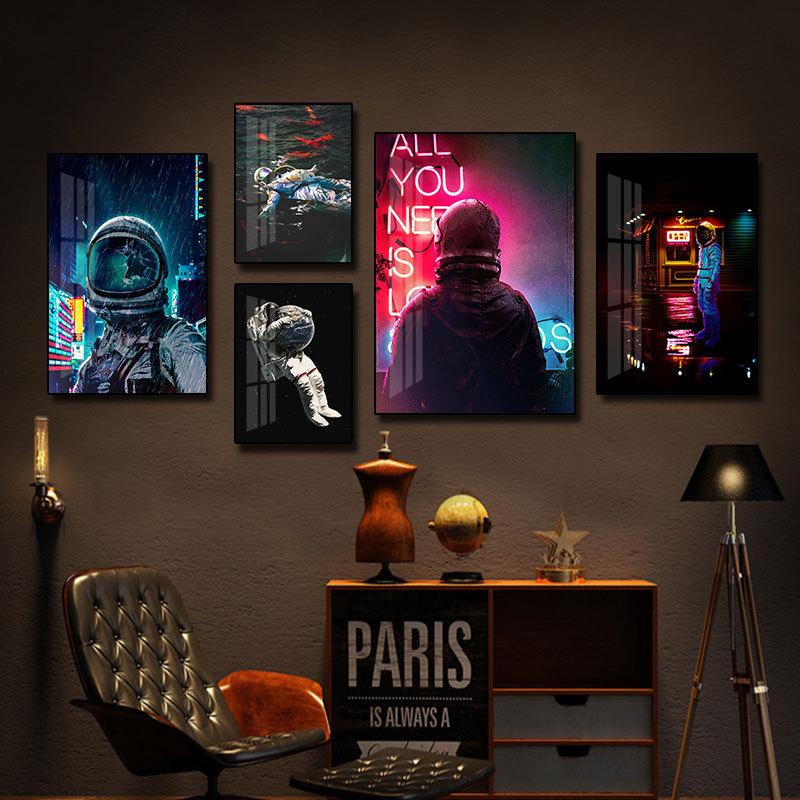 Weltraum-Astronauten-Leinwand-Poster, Druck, moderne Wandkunst, Bild für Wohnzimmer, Heimdekoration, Cuadros