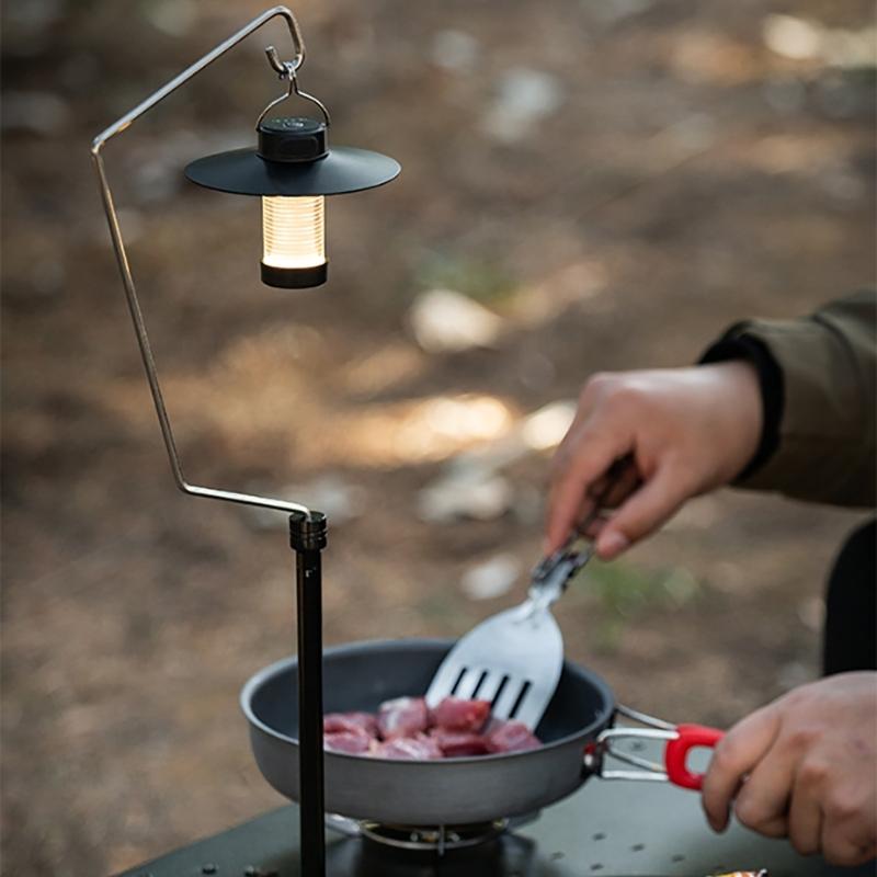 Support de lampe pliable portable Set de support de lampe de bureau multifonctionnel Lampe de camping pour le camping en plein air