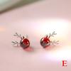 Women Christmas Crystal Elk Stud Earrings Fashion Jewelry Gift Christmas Ornaments
