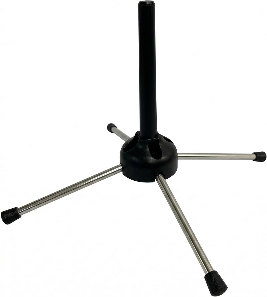 Foldable Instrument Stand for Clarinet, Flute, Oboe, and Other Wind Instruments - Easy To Use (Black)