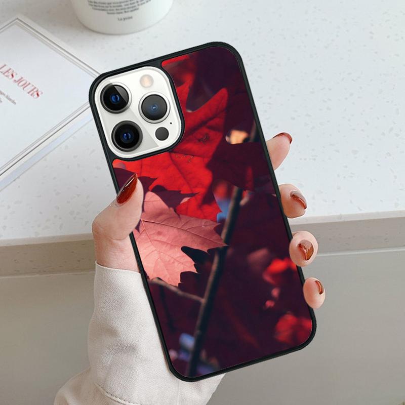 Autumn Falling Leaves Maple Phone Case For iPhone 17 Air 11 12 13 14 15 16 Pro Max Cover For iPhone 17 Air Max Plus